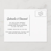 Daisy and Barn Wood Country Wedding Save the Date Ankündigungspostkarte (Rückseite)