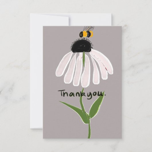 Daisy and Bee Adorable Art Card Dankeskarte (Vorderseite)