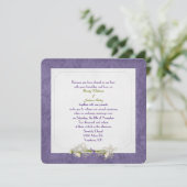 Daisy and Damask Wedding Einladung (Stehend Vorderseite)