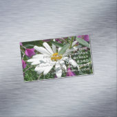Daisy and Fireweed Wildflower Magnetische Visitenkarte (Beispiel)