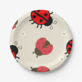 Daisy and Ladybug Birthday Party Paper Plates Pappteller (Vorderseite)