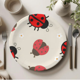 Daisy and Ladybug Birthday Party Paper Plates Pappteller