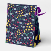 daisy and lily floral botanical flower print, geschenkschachtel (Rückseite)