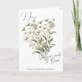 Daisy April Birth Blume Geburtstagkarte Karte (Vorderseite)