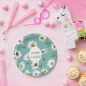 Daisy Aquamarin floral farbenfrohe Muster Osterfrü Pappteller (Party)
