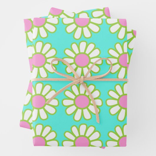 Daisy Aquamarin Geschenkpapier Set (Beispiel)