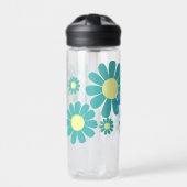 Daisy Aquamarin Monogram Trinkflasche (Vorderseite)