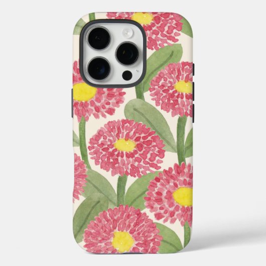 Daisy Aquarell Blumenmuster Case-Mate iPhone Hülle (Rückseite)