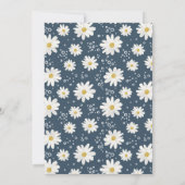 Daisy Aquarell minimalistische Babydusche Einladung (Rückseite)