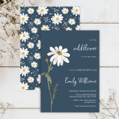 Daisy Aquarell minimalistische Babydusche Einladung