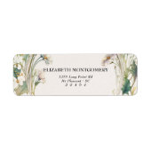 Daisy Art Deco Rücksendeadressen-Aufkleber (Vorne)