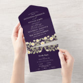 Daisy Art Nouveau Wedding All In One Einladung (Abreißen)