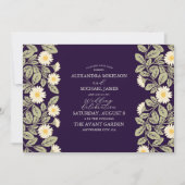 Daisy Art Nouveau Wedding Einladung (Vorderseite)