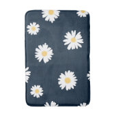 Daisy auf blauem Muster Badematte (Vorderseite Vertikal)