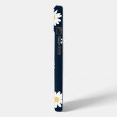 Daisy auf blauem Muster Case-Mate iPhone Hülle (Rückseite / Links)