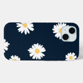 Daisy auf blauem Muster Case-Mate iPhone Hülle (Rückseite (Horizontal))