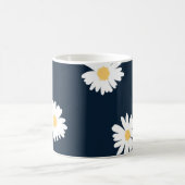 Daisy auf blauem Muster Kaffeetasse (Mittel)