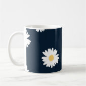 Daisy auf blauem Muster Kaffeetasse (Links)