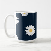 Daisy auf blauem Muster Kaffeetasse (Links)