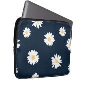 Daisy auf blauem Muster Laptopschutzhülle (Vorne Rechts)