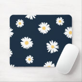 Daisy auf blauem Muster Mousepad (Mit Mouse)