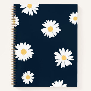 Daisy auf blauem Muster Notizblock