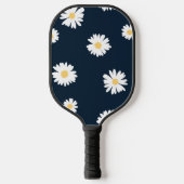Daisy auf blauem Muster Pickleball Schläger (Vorderseite)