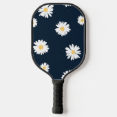Daisy auf blauem Muster Pickleball Schläger (Rückseite)