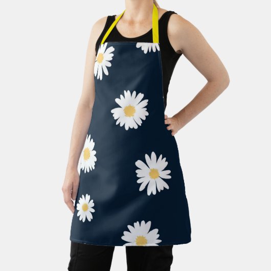Daisy auf blauem Muster Schürze (InSitu)