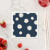 Daisy auf blauem Muster Serviette (Beispiel)