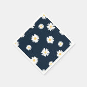 Daisy auf blauem Muster Serviette (Ecke)
