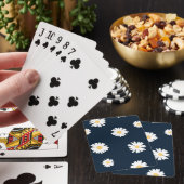 Daisy auf blauem Muster Spielkarten (In Situ)