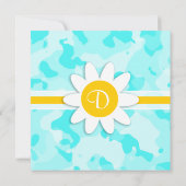 Daisy auf der Camouflage Celeste; Camouflage Einladung (Rückseite)