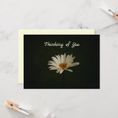 Daisy auf dunklem Hintergrund Foto Blank Karte (Vorderseite/Rückseite Beispiel)