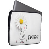 Daisy auf einem kleinen Mädchen Kopf mit Zitat Laptopschutzhülle (Vorne Rechts)