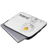 Daisy auf einem kleinen Mädchen Kopf mit Zitat Laptopschutzhülle (Vorne Knopf)
