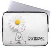Daisy auf einem kleinen Mädchen Kopf mit Zitat Laptopschutzhülle (Vorderseite)