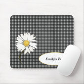 Daisy auf Gingham mit Namen Mousepad (Mit Mouse)