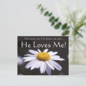 Daisy auf schwarzem Hintergrund Postkarte (Stehend Vorderseite)