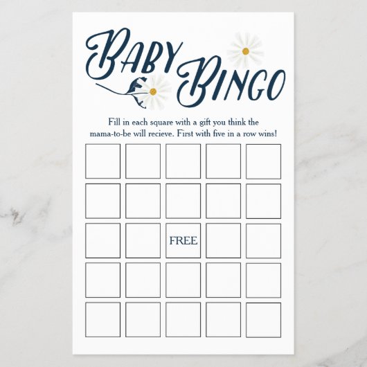 Daisy Baby Bingo Game Flyer (Vorne)