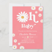 Daisy Baby Dusche Bohemisch floral Chic Baby Dusch Einladung (Vorderseite)