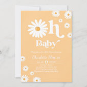 Daisy Baby Dusche Bohemisch floral Chic Baby Dusch Einladung (Vorderseite)