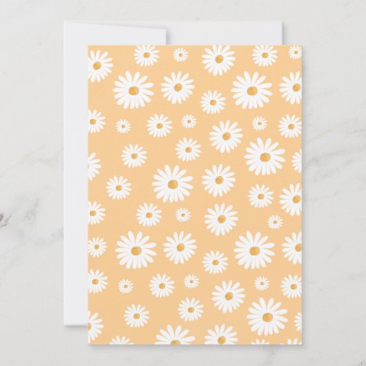 Daisy Baby Dusche Bohemisch floral Chic Baby Dusch Einladung (Rückseite)