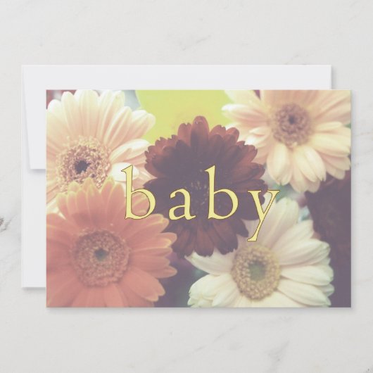 Daisy Baby-Einladung oder Geburtsankündigung Einladung (Vorderseite)