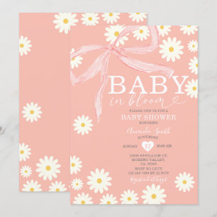 Daisy Baby in Bloom Baby Shower Einladung