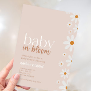 Daisy Baby in Bloom Baby Shower Einladung