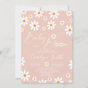 Daisy Baby in bloom Boho Baby Shower Einladung
