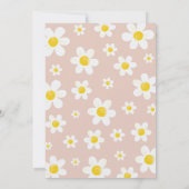 Daisy Baby in Bloom Boho Babydusche Einladung (Rückseite)