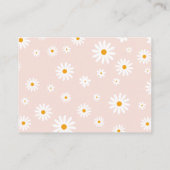 Daisy Baby in bloom Boho Girl Baby Duschdieger Begleitkarte (Rückseite)