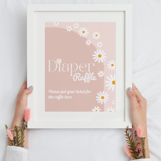 Daisy Baby in bloom Boho Girl Baby Duschdieger Poster